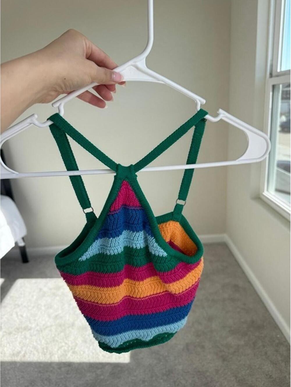 Hollister halter crochet crop top SIZE XS